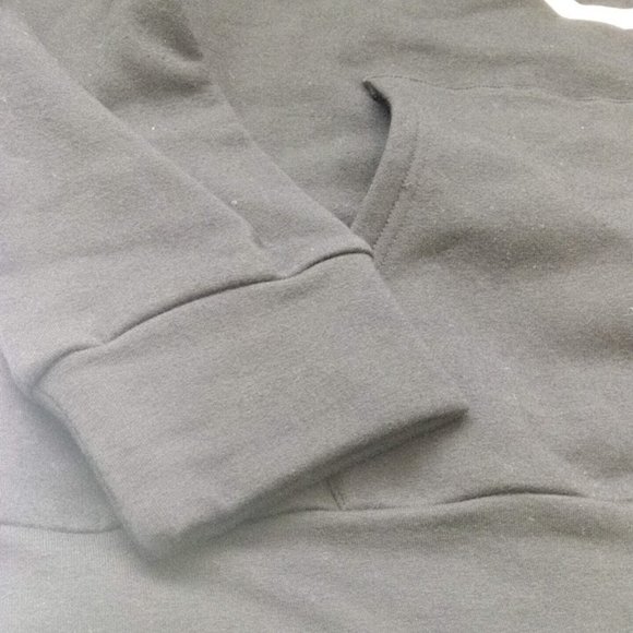 New Deuce Peace Sign Soft Thick Long Sleeve Pullover Black Hoodie Pullover XL - Picture 6 of 7